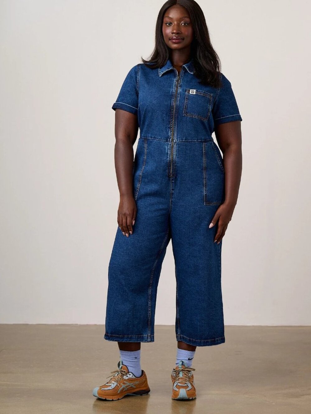 Lucy & Yak Ragan Jumpsuit Dark Wash Denim UK 16/ US 12 NWT